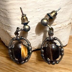 Vintage Style Brown Earrings
